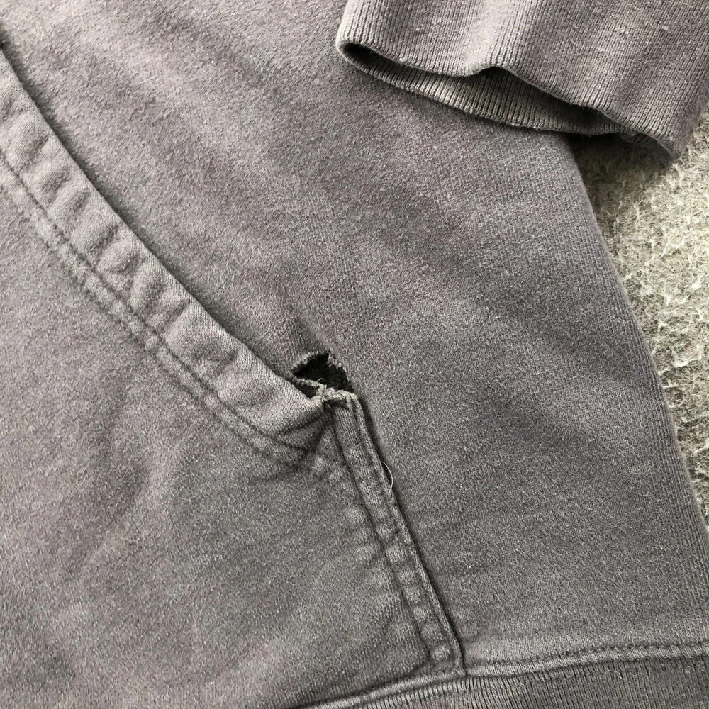 The North Face Hoodie Mens XL Gray Pullover Fleece Sweatshirt Big Logo